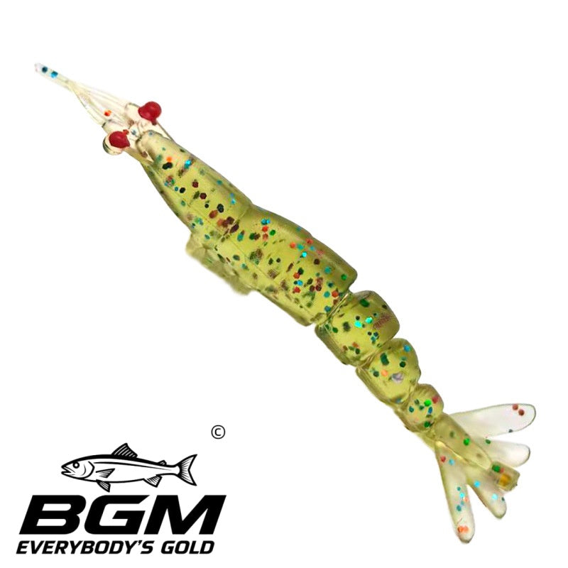 BigGoldmine Soft Silicone Shrimp Fishing Lure Baits – Glow in Dark, 20pcs 2 Sizes