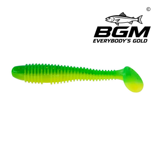 BigGoldmine Paddle-Tail Swimbait Soft Plastic Fishing Lure – Bass Bait, Jig Trailer