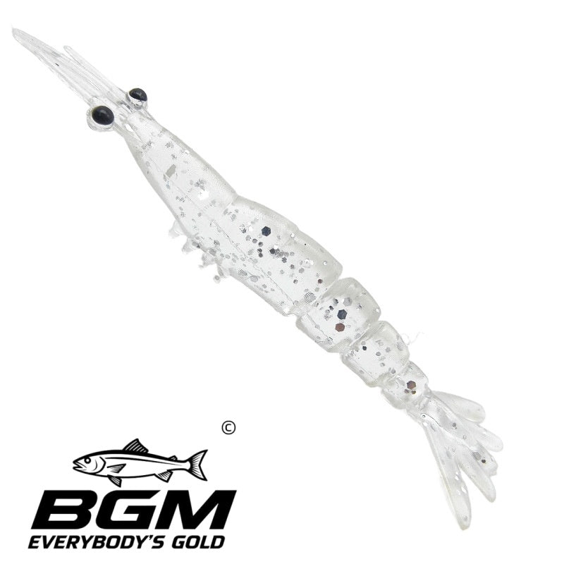 BigGoldmine Soft Silicone Shrimp Fishing Lure Baits – Glow in Dark, 20pcs 2 Sizes