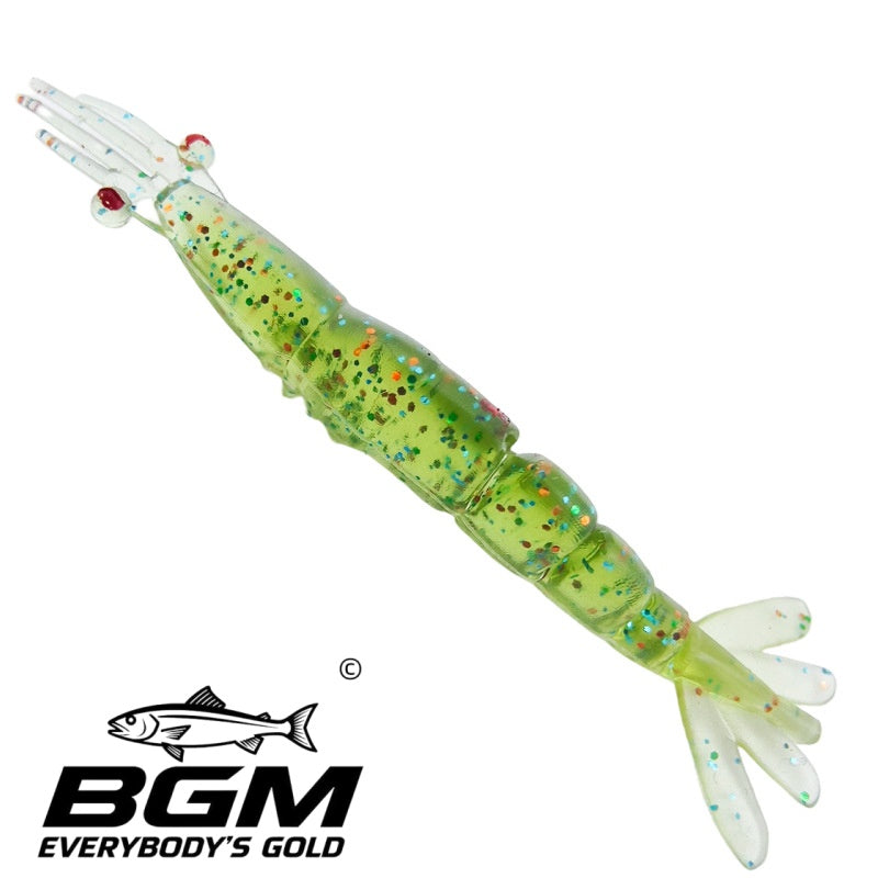 BigGoldmine Soft Silicone Shrimp Fishing Lure Baits – Glow in Dark, 20pcs 2 Sizes