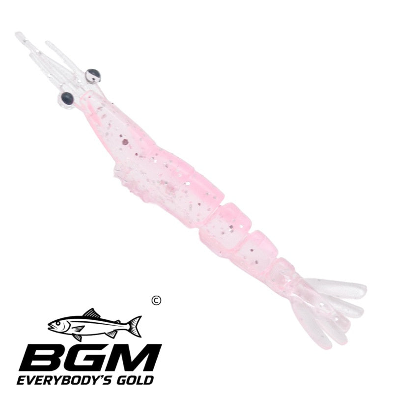 BigGoldmine Soft Silicone Shrimp Fishing Lure Baits – Glow in Dark, 20pcs 2 Sizes