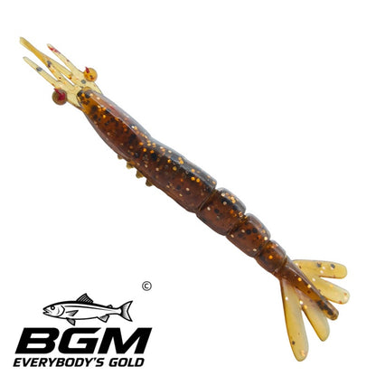 BigGoldmine Soft Silicone Shrimp Fishing Lure Baits – Glow in Dark, 20pcs 2 Sizes